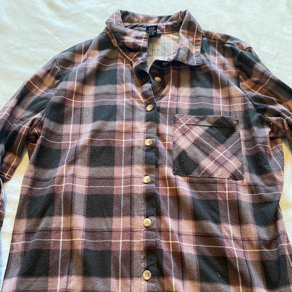 Rue21 purple & black flannel shirt